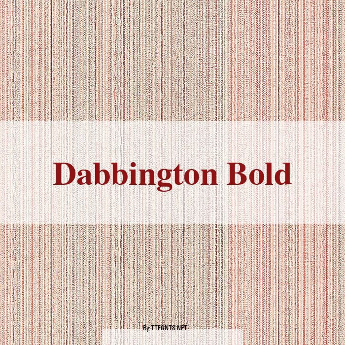 Dabbington Bold example